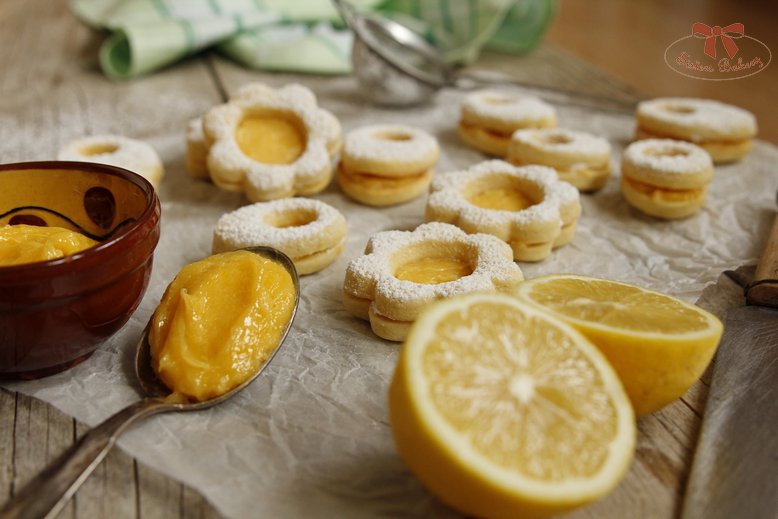Linecké koláčiky s citrónovým krémom
